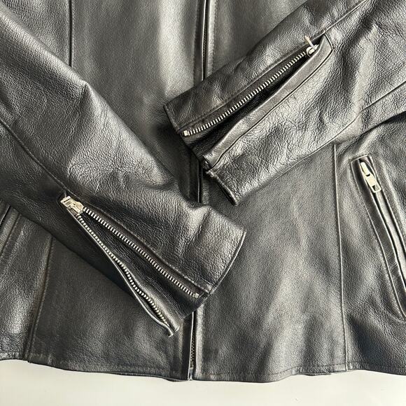Montana Removable Thinsulate Lining‎ Riding Leather Black Jacket women M - Picture 6 of 15